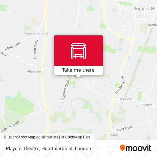 Players Theatre, Hurstpierpoint map