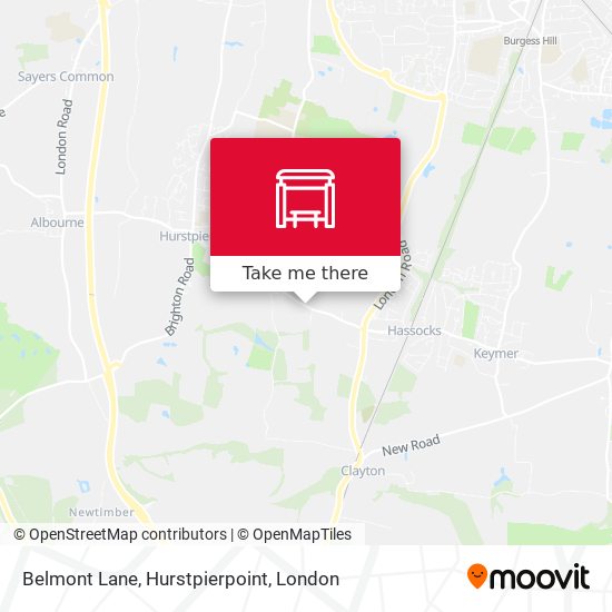 Belmont Lane, Hurstpierpoint map