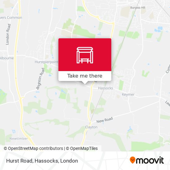 Hurst Road, Hassocks map