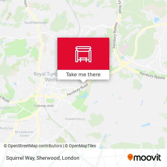 Squirrel Way, Sherwood map