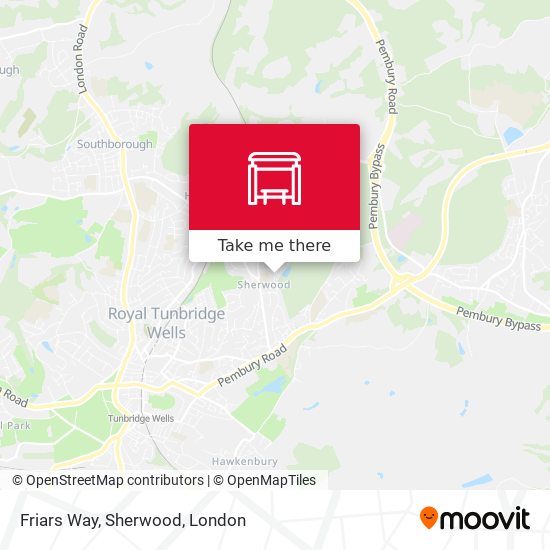 Friars Way, Sherwood map