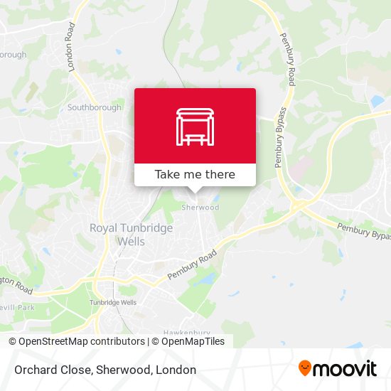 Orchard Close, Sherwood map