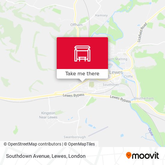 Southdown Avenue, Lewes map