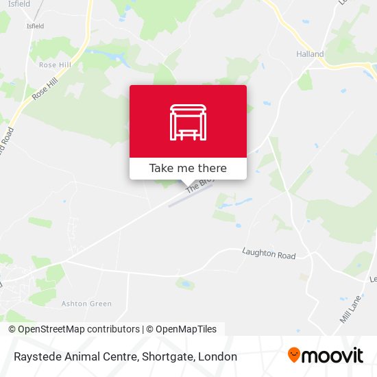 Raystede Animal Centre, Shortgate map