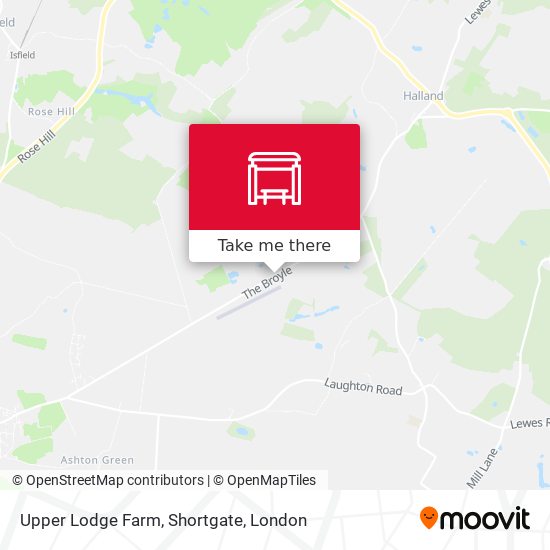Upper Lodge Farm, Shortgate map
