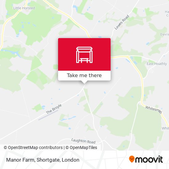 Manor Farm, Shortgate map