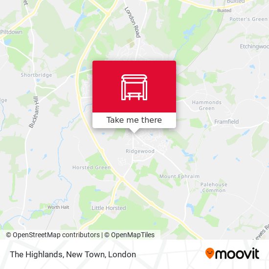 The Highlands, New Town map