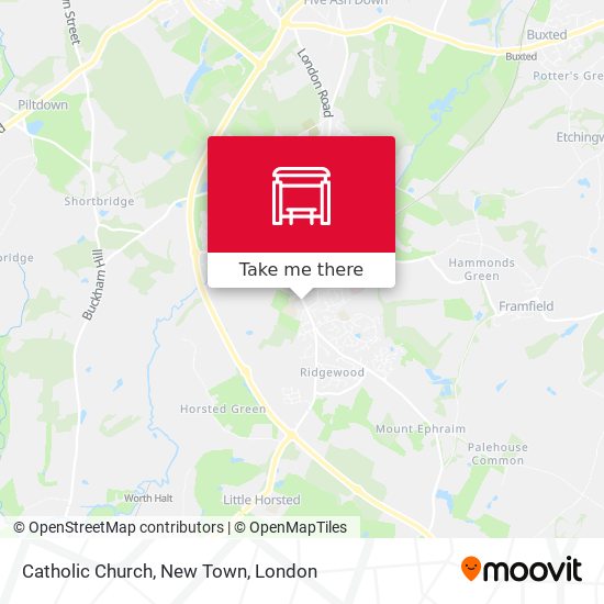 Catholic Church, New Town map