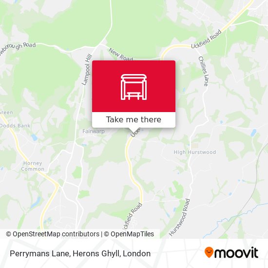 Perrymans Lane, Herons Ghyll map