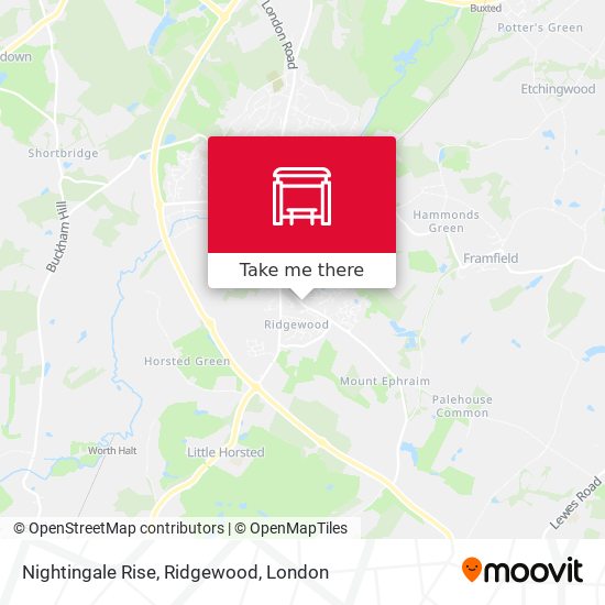 Nightingale Rise, Ridgewood map