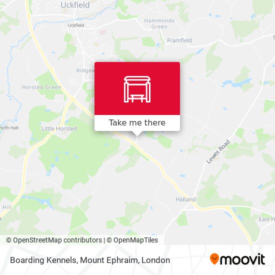 Boarding Kennels, Mount Ephraim map