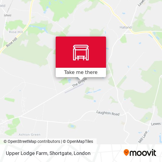 Upper Lodge Farm, Shortgate map