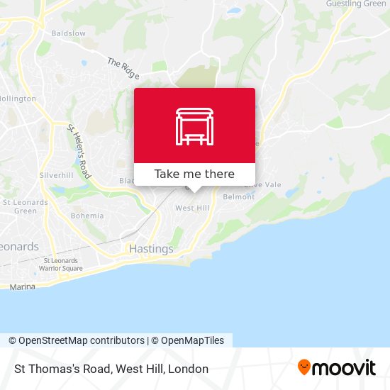 St Thomas's Road, West Hill map