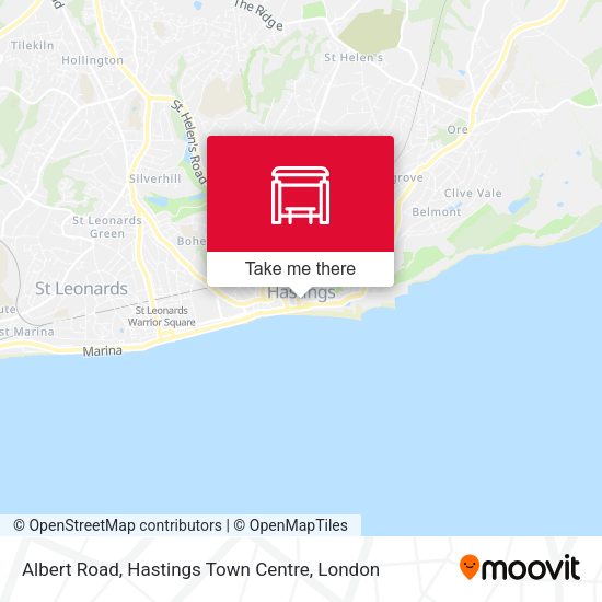 Albert Road, Hastings Town Centre map