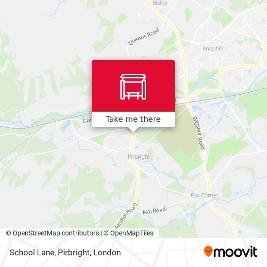 School Lane, Pirbright map