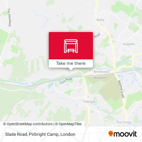 Slade Road, Pirbright Camp map