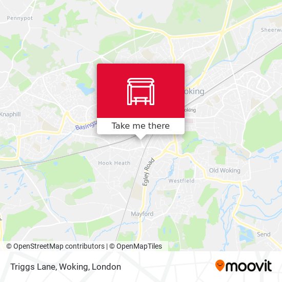 Triggs Lane, Woking map