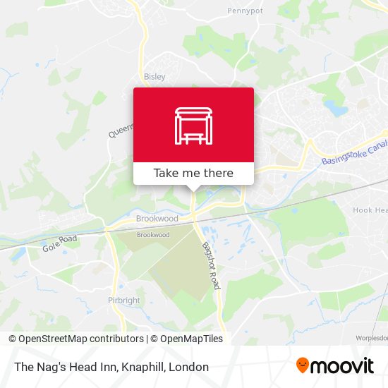The Nag's Head Inn, Knaphill map