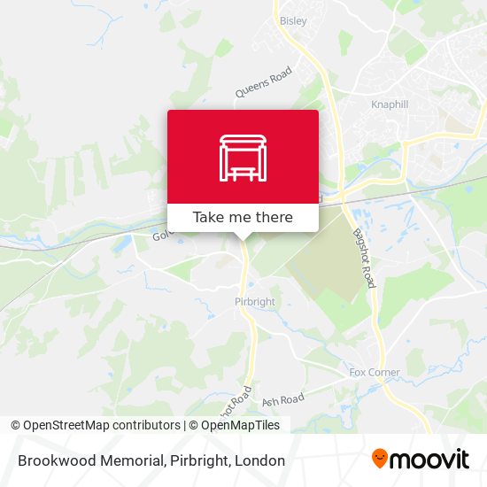 Brookwood Memorial, Pirbright map