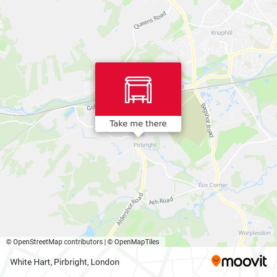 White Hart, Pirbright map