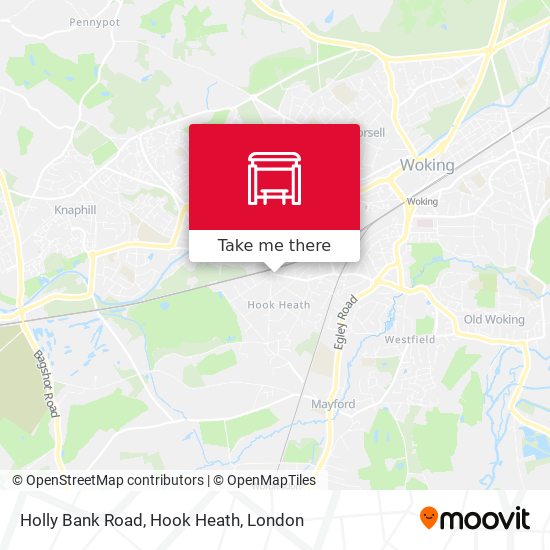 Holly Bank Road, Hook Heath map