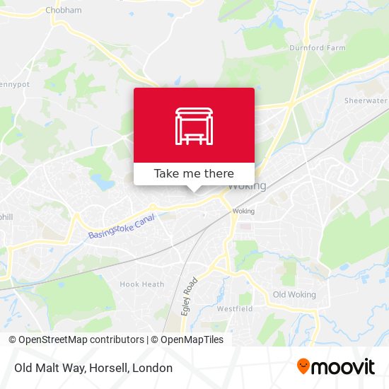 Old Malt Way, Horsell map