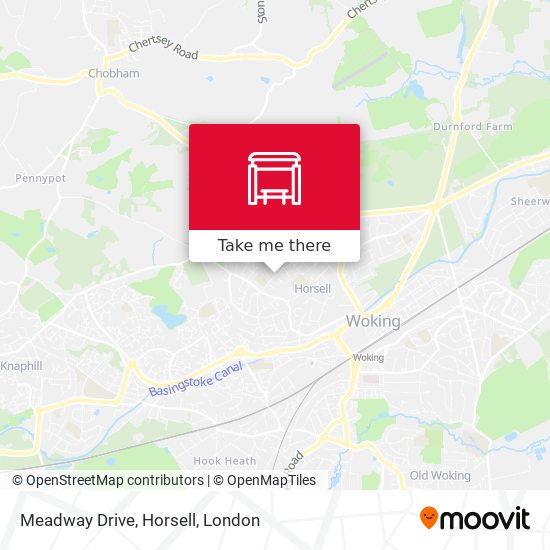 Meadway Drive, Horsell map