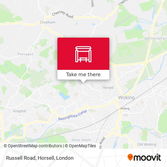 Russell Road, Horsell map