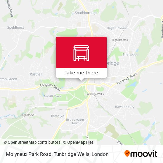 Molyneux Park Road, Tunbridge Wells map