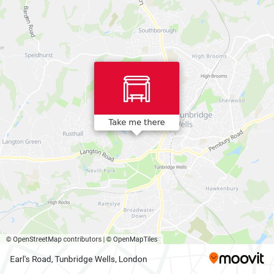 Earl's Road, Tunbridge Wells map