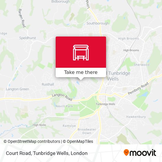 Court Road, Tunbridge Wells map