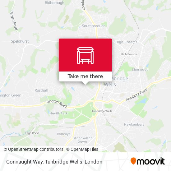 Connaught Way, Tunbridge Wells map