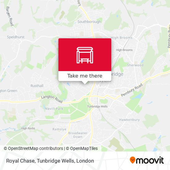 Royal Chase, Tunbridge Wells map