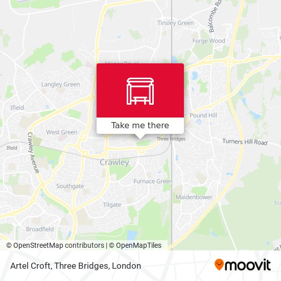 Artel Croft, Three Bridges map