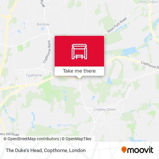 The Duke's Head, Copthorne map