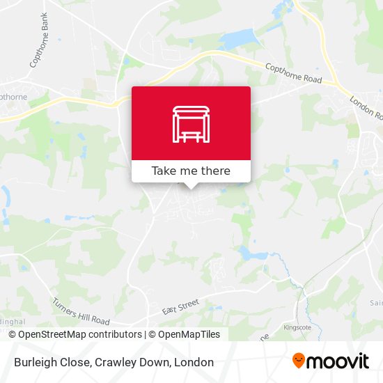 Burleigh Close, Crawley Down map