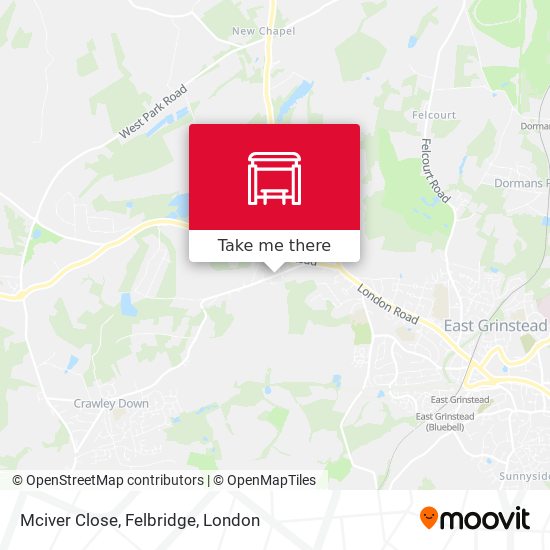 Mciver Close, Felbridge map