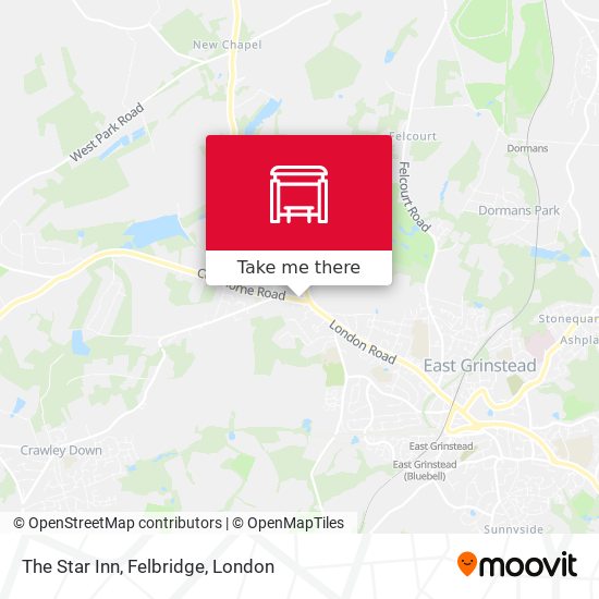 The Star Inn, Felbridge map