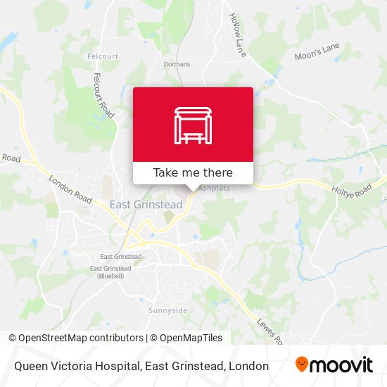 Queen Victoria Hospital, East Grinstead map
