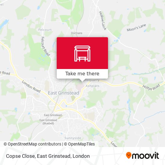 Copse Close, East Grinstead map