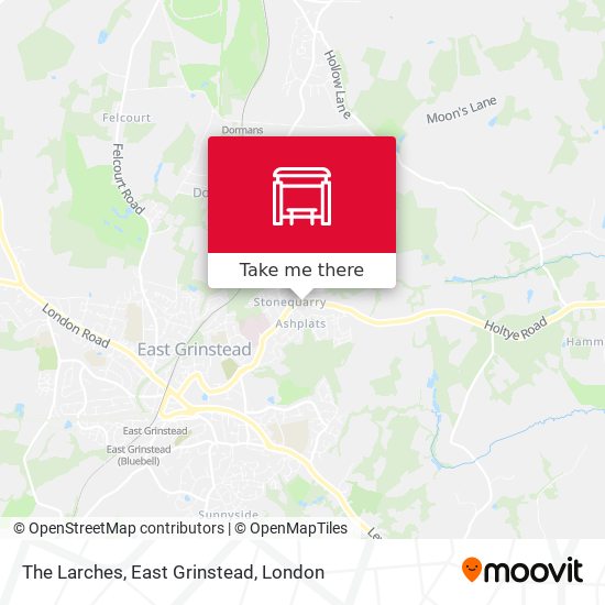 The Larches, East Grinstead map