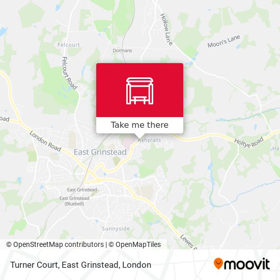 Turner Court, East Grinstead map