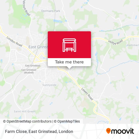 Farm Close, East Grinstead map