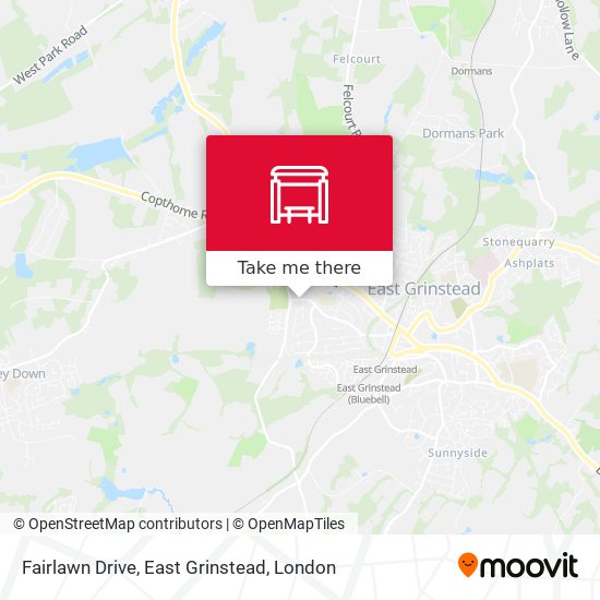 Fairlawn Drive, East Grinstead map