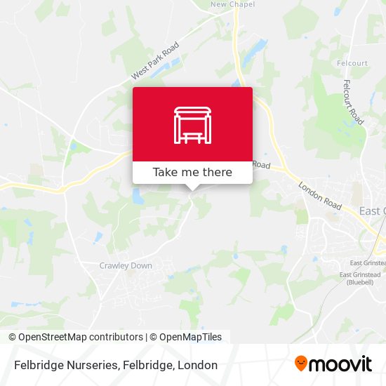 Felbridge Nurseries, Felbridge map