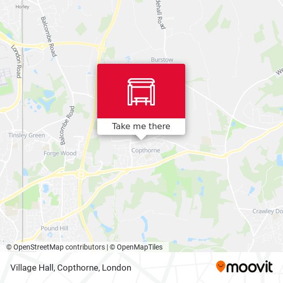 Village Hall, Copthorne map