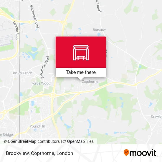 Brookview, Copthorne map