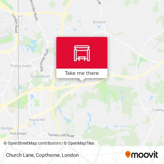 Church Lane, Copthorne map