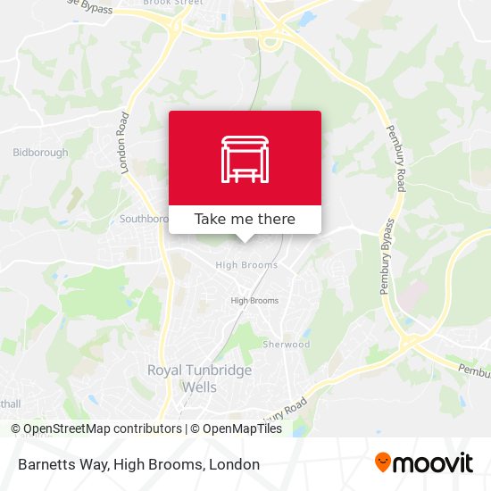 Barnetts Way, High Brooms map