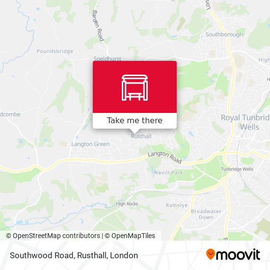 Southwood Road, Rusthall map